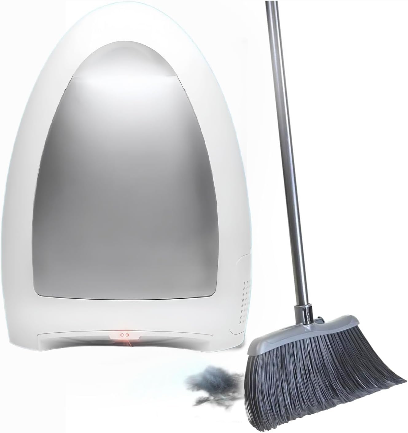 Stationary Touchless Vacuum Cleaner, 1000w Hair Salon Vacuum Cleaner with 3.6l Dust Box, Corded Canister Vacuum Cleaner, for Sweeping Pet Hair White