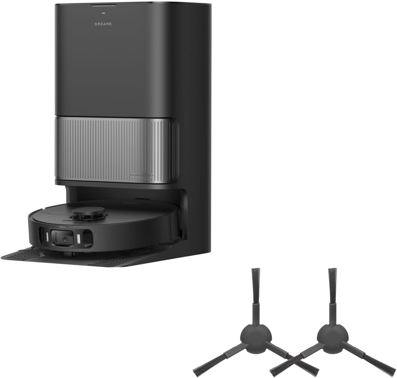 DREAME L40s Ultra AE Robot Vacuum Cleaner (Black) and Side Brush