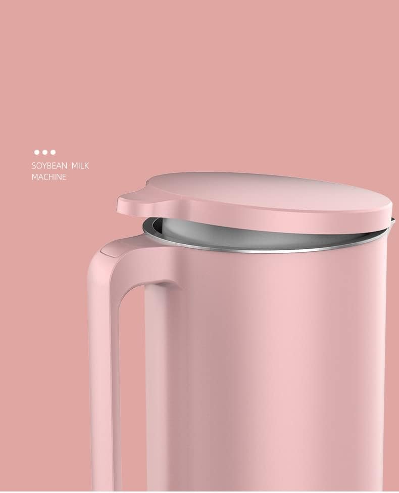 Nut Milk Maker Machine | Mini Electric Soybean Milk Maker, Automatic Soy Milk Machine, Fruit Juicer, Rice Paste Maker, Food Blender, 110V, 350ml (Pink)