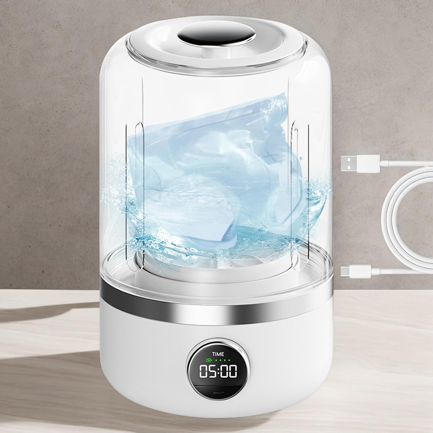 Ye02 Portable Washer | Ye02 Underwear Washer,Portable Rechargeable Cordless Miniature Washing Machine, Miniature Laundry Washing With 2 Modes Cleaning,Energy Class E