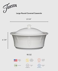 Fiesta® Large Covered Casserole, 90oz (10.4
