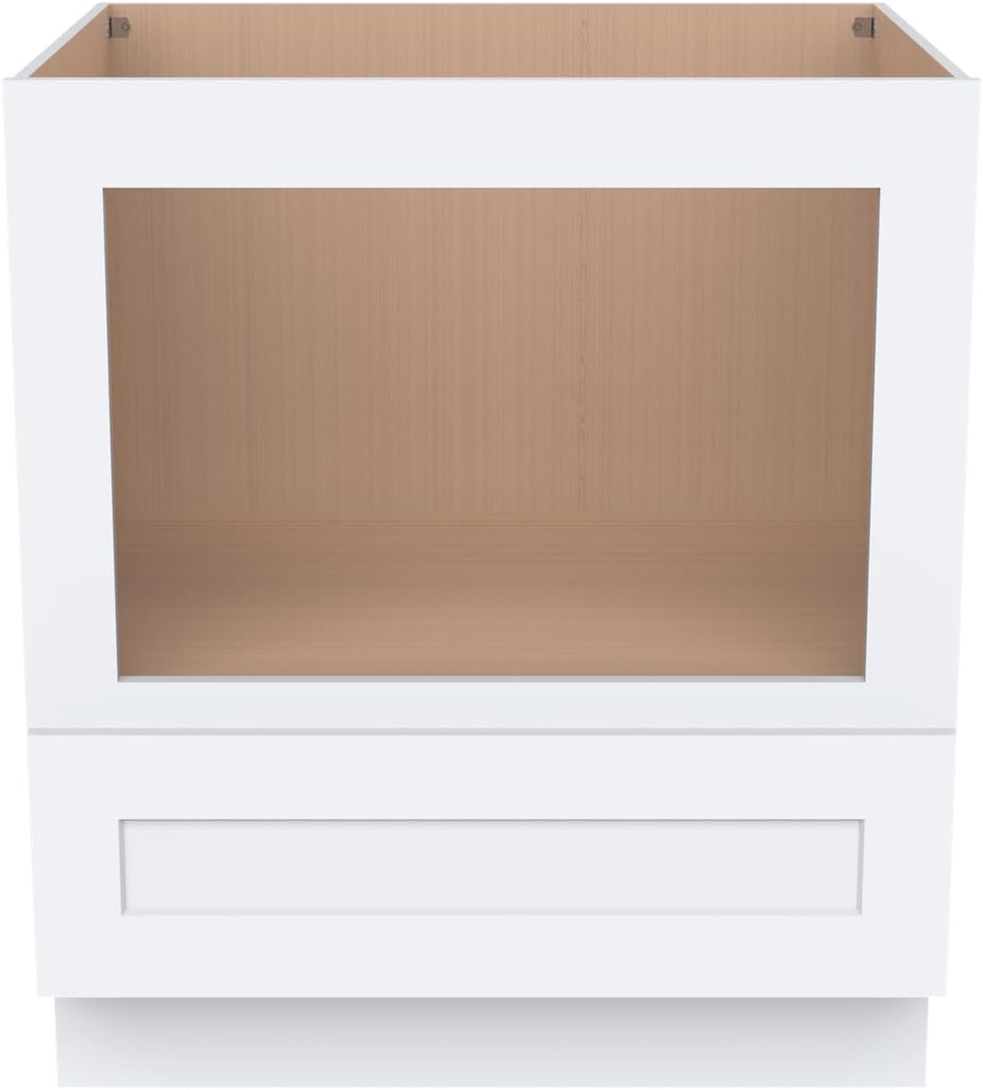 Microwave Base Cabinet – Solid Wood Shaker Style Kitchen Storage Base Unit with Drawer & Soft-Close Doors, RTA Pantry Cupboard for Dining Room, Coffee Bar 30