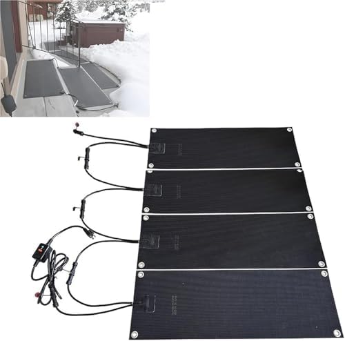 Heated Outdoor Mats for Winter Walkways - Snow Melting Mats for Ice Melt, 10x48inch-4 Pieces