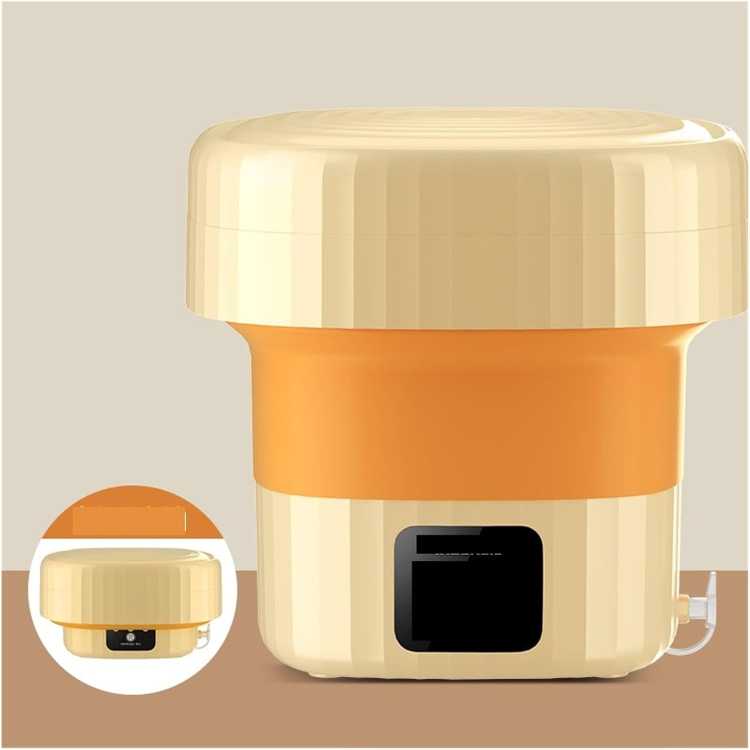 Compact Laundry. Folding Washing Machine, Multifunctional Socks Washing Machine, Small Dormitory Travel Outdoor Portable .Portable(Pink)