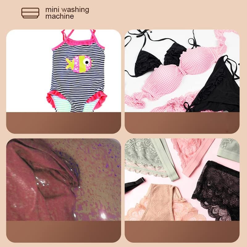 Portable Washesing Machine,Foldable Mini Washesing Machine,6L Lidacity for RV Travel and Dorm Use Home Small(S-Pink)