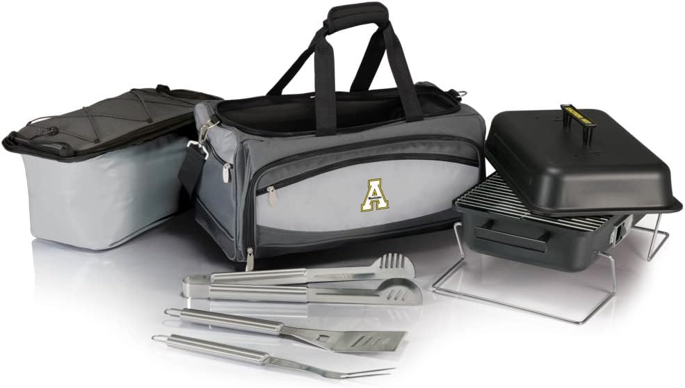 PICNIC TIME NCAA Unisex-Adult NCAA Buccaneer Portable Charcoal Grill & Cooler Tote