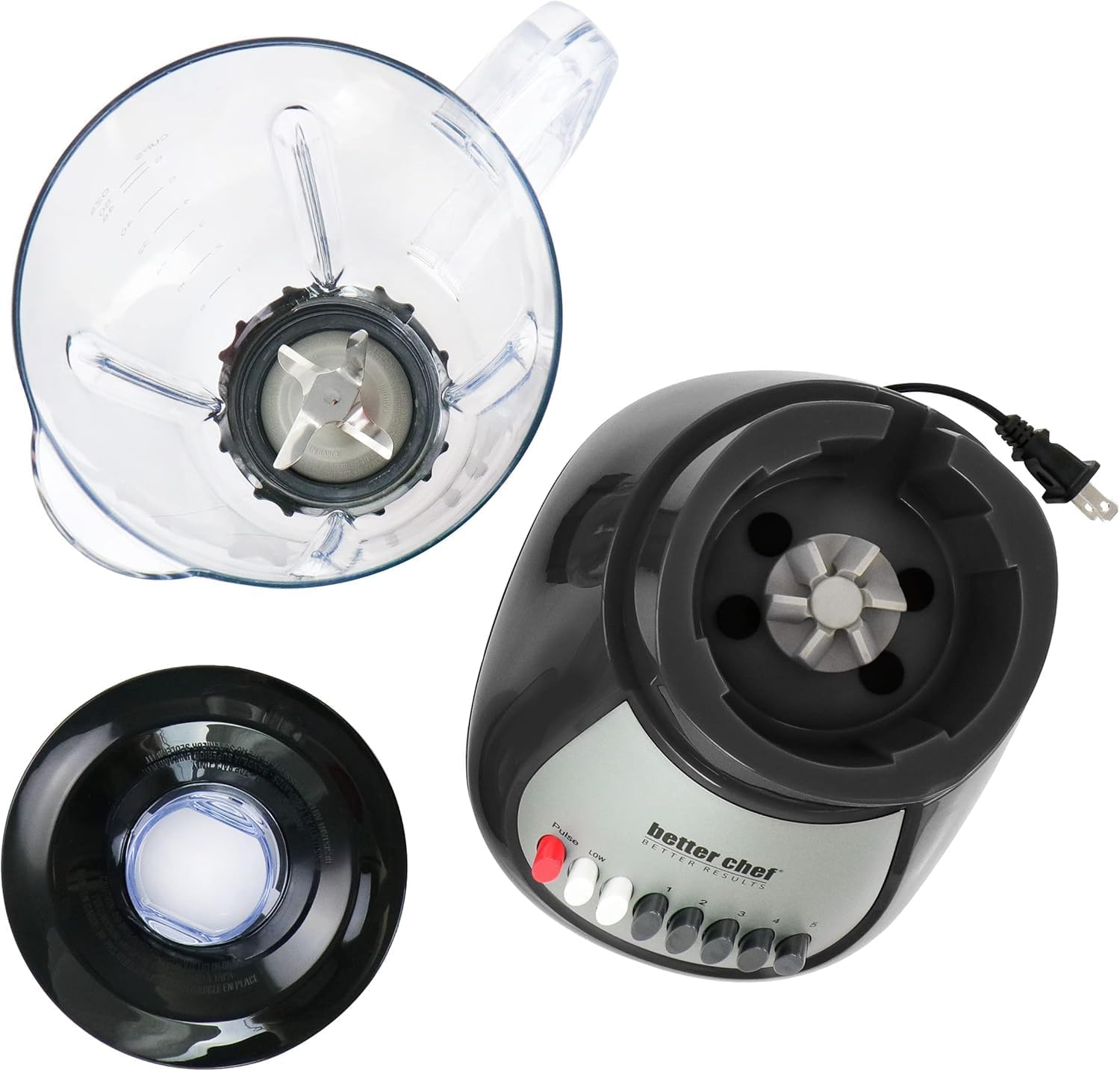 10-Speed Countertop Blender with 50oz Shatterproof Jar – 350-Watt Electric Blender with Pulse Function & Stainless Steel Blade – White & Black Kitchen Mixer for Smoothies, Ice & More (Black)