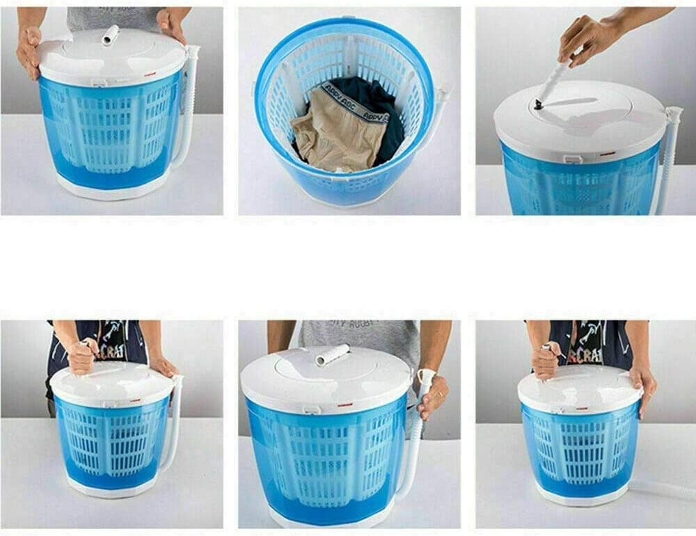 Washing Machine 2 in 1 Hand-Operated Mini Compact Traveling Outdoor Compact Washer Spin Dryer for Dorms, Apartments, Camping Travelling Outdoor