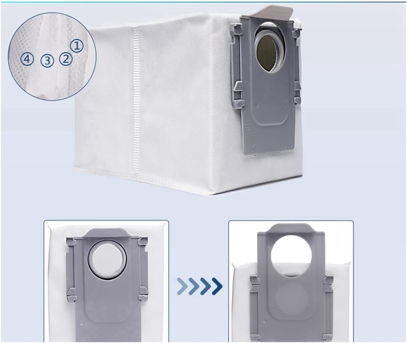 20 PCS Accessory Kit, Compatible with Roborock Q Revo Vacuum Cleaners, Main Brush, Mop Pad, Side Brushes, Vacuum Bag, Vacuum Accessories, Replacement Parts