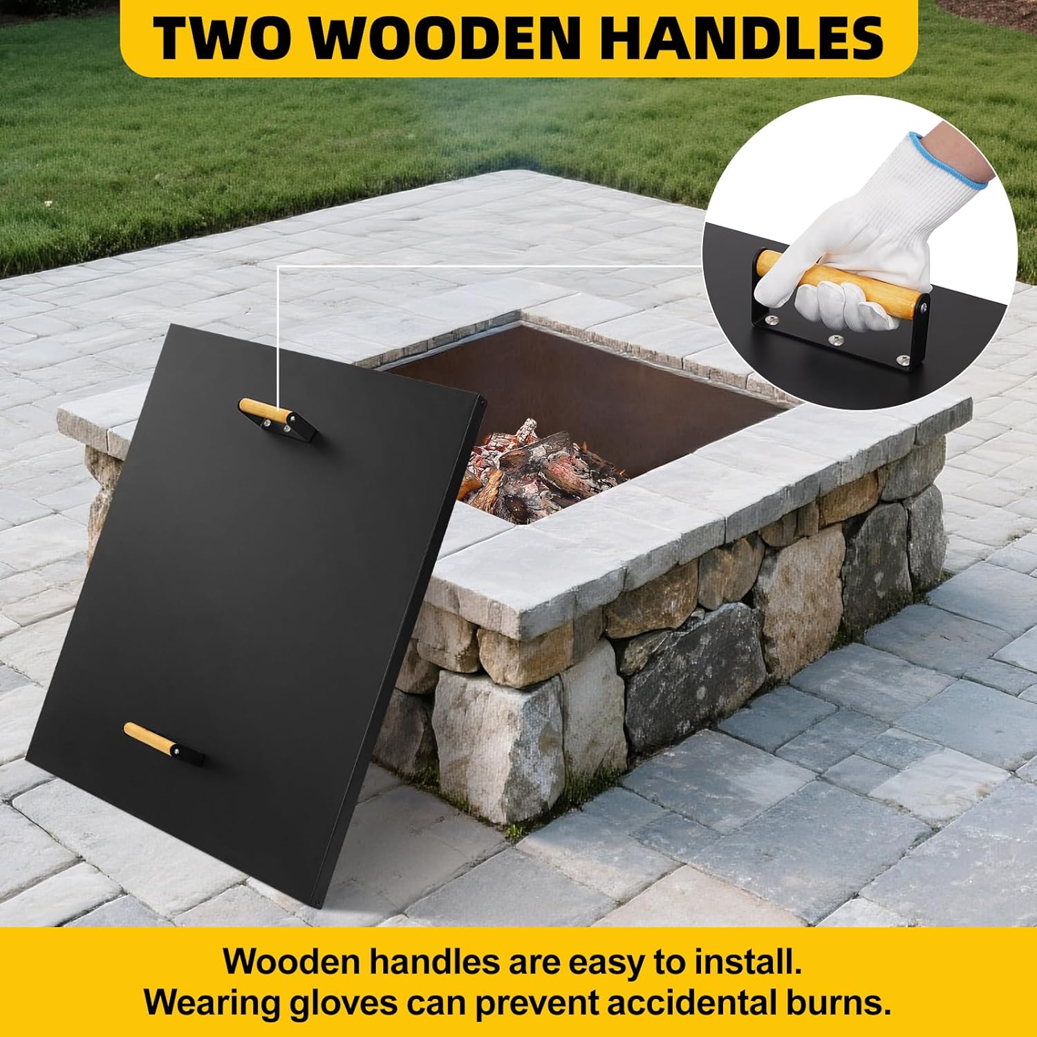 Firepit Lid Square - Rust Resistant 36