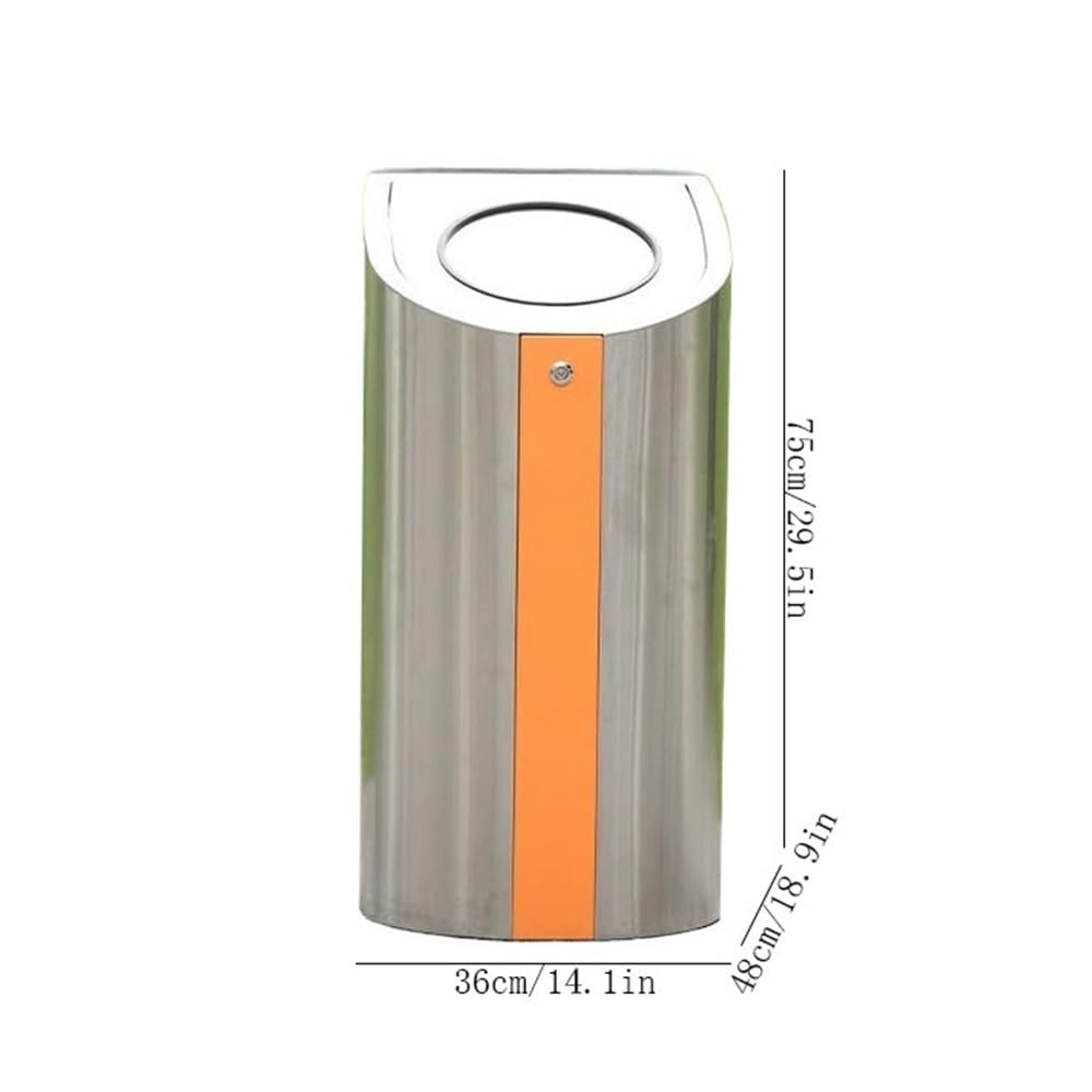 Waste Bins Outside Commercial Household with Lid Trash Can Stainless Steel Outdoor Small Rubbish Bin Outdoor Trash Cans