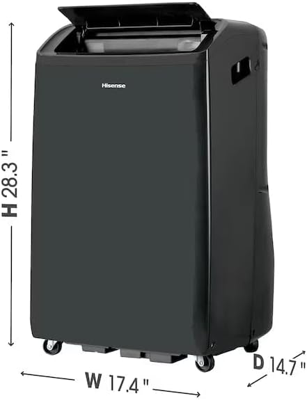 Hisense Portable Air Conditioner 10000-BTU 115-Volt WiFi Dehumidifier and Fan Compatible with Alexa and Google Assistant Cools up to 450-Sq Ft, AP1022CW1G (Renewed)