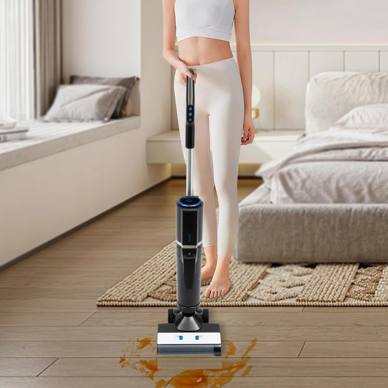 Vacuum Mop Cordless 3-in-1 Wet Dry Vacuum Mop, Multi-Surface and Hardwood Floor Cleaner, Vacuum Mop All in One for Hardwood, Tile, Area Rug & More
