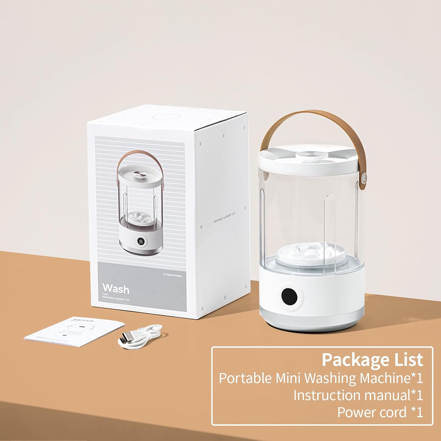 Asa Vea Portable Mini Washing Machine – Compact Small Washer for Underwear, Socks, Baby Clothes – Rechargeable Travel Washing Machine with 5/15 Min Modes, Type-C Charging