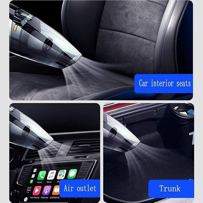 Handheld Vacuum Cleaner, Vacuum Handheld, 5500PA Power Vacuum Cleaner Wet/Dry Noise Reduction Portable Vacuum Cleaner Quick Charge Household and Car Vacuum Cleaner, LED Digital Display