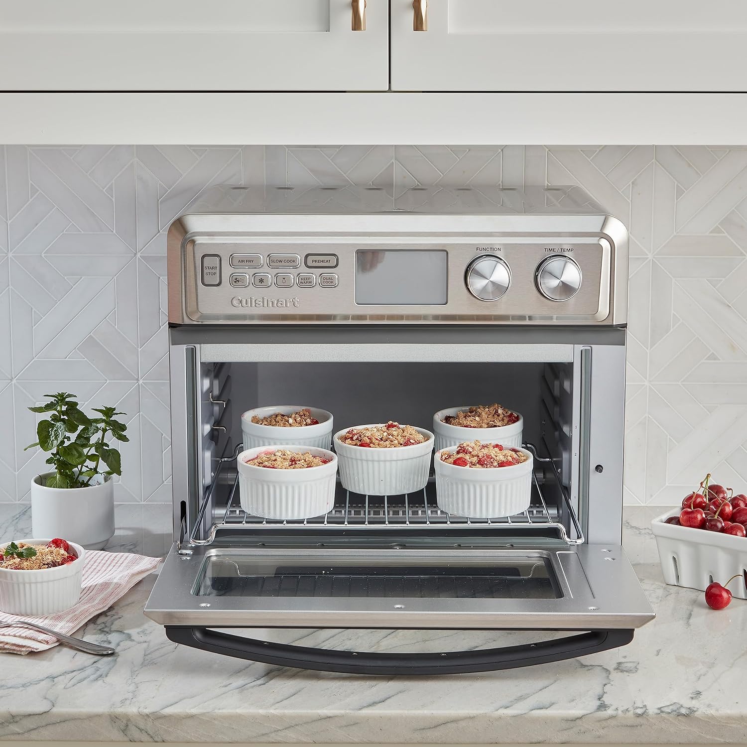 Cuisinart TOA-95C Digital AirFryer Toaster Oven, 0.95-cubic feet, Premium 1800-Watt Oven with Digital Display & Controls, XL Capacity, Intuitive Programming & Adjustable Temperature, Stainless Steel