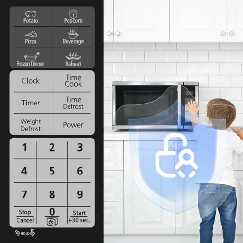 SMETA Countertop Mini Microwave Oven 0.7 Cu Ft, Compact Ovens 700W with 10 Power Levels, One-Touch Express Cook, Child Lock, Small Microwave for Kitchen, Dorm, Apartment, Space-Saving, Easy Clean