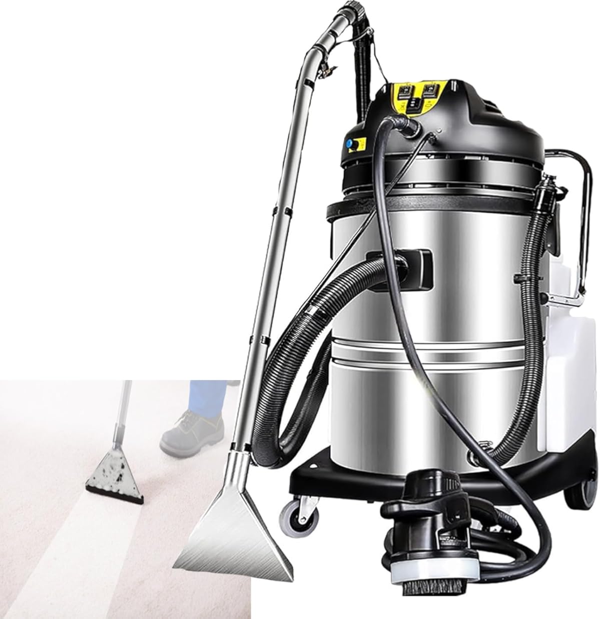 Commercial Carpet Cleaning Machine,30L Wet Dry Carpet Cleaner, Upright Vacuum for Carpets/Sofas,for Housekeeping, Hotels