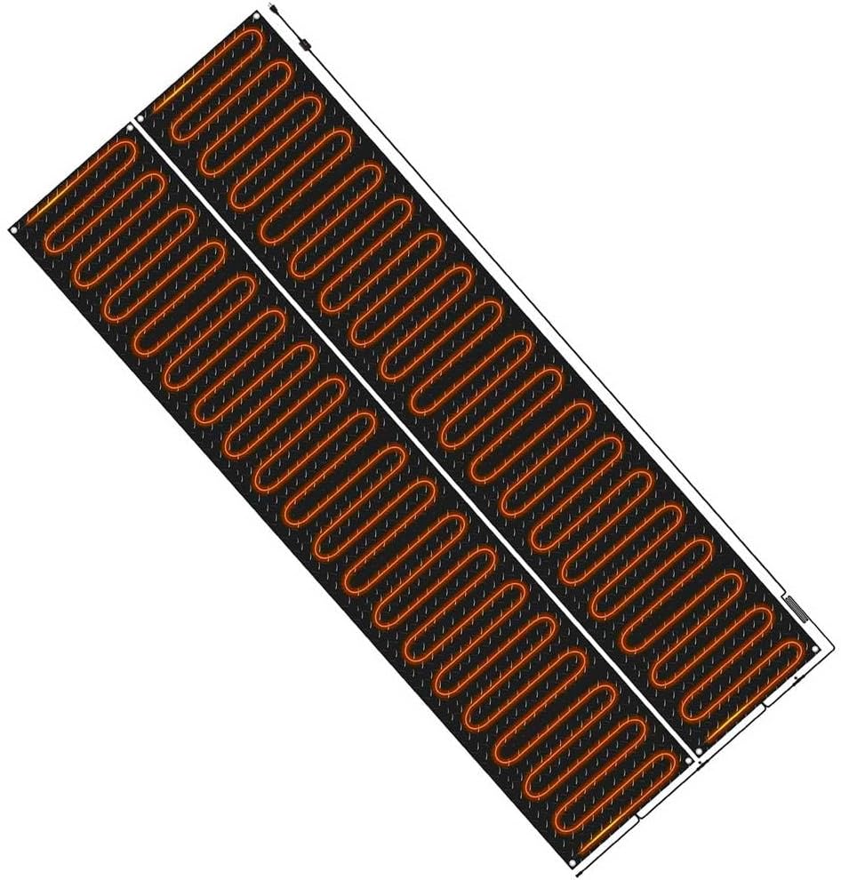 Winter Snow Melting Pads,Anti-Slip Walkway Herringbone Design,Outdoor Mat,Prevents ice Formation,Melts up to 2 inches of Snow per Hour,2Pcs/15In*20ft(38.1 * 609.6cm