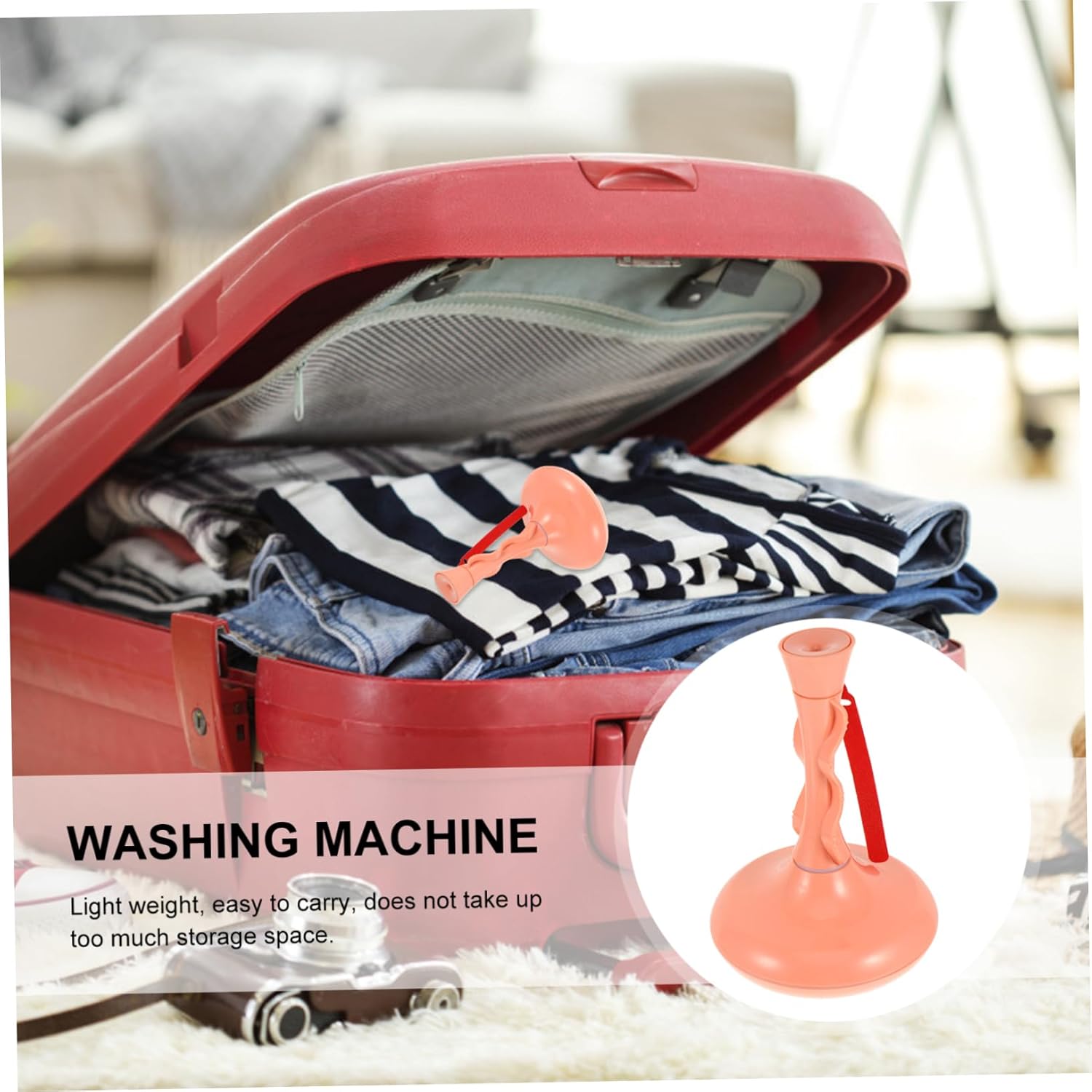 Portable Sonic Washer Mini Washing Machine High Power Turbine for Travel Camping and Dorm Use Compact Clothes Washer for Socks Underwear Towels