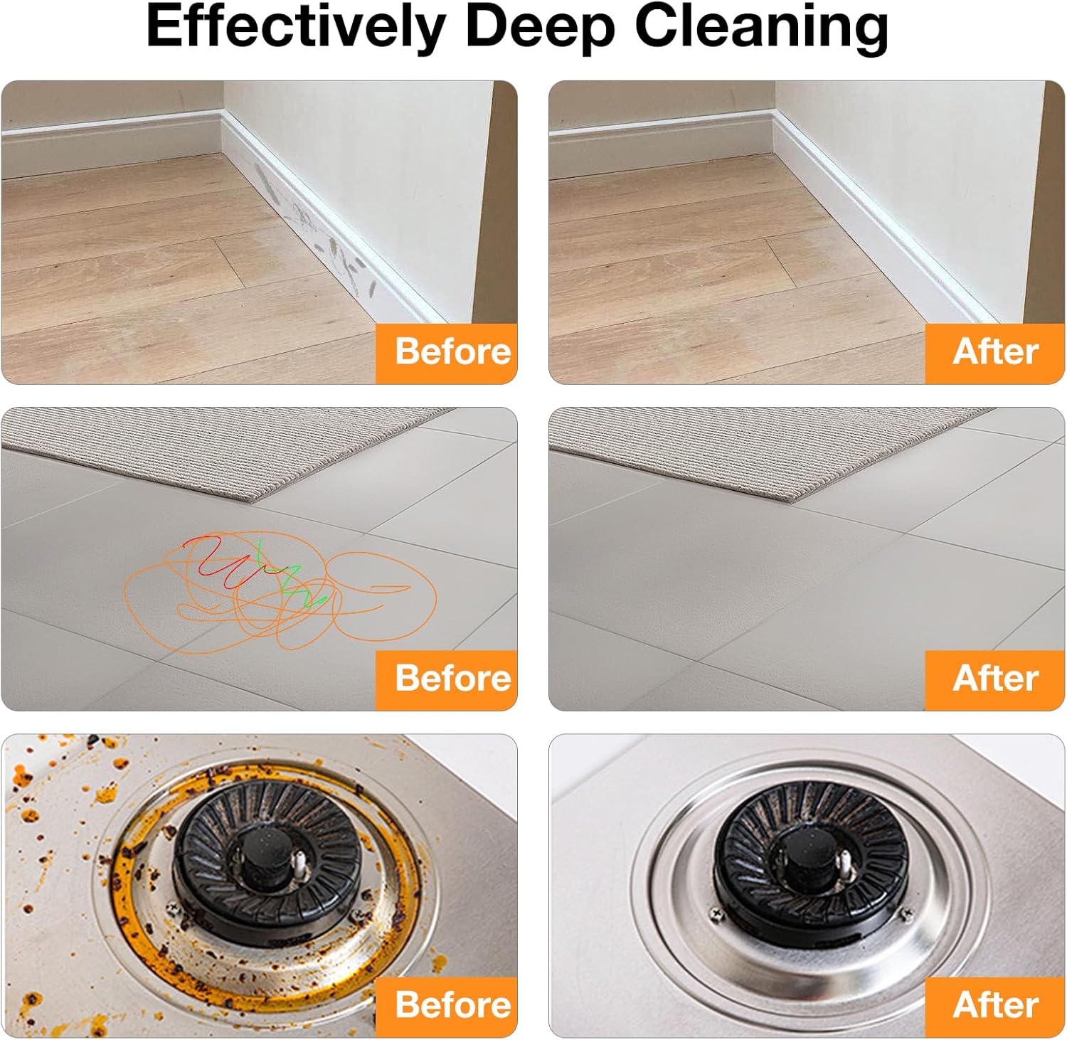 Powerful Steam Cleaner for Home, Chemical-Free Multipurpose Steam Cleaner, 3-Steam Volumes Comfy Handle, Portable Deep Cleaning Lightweight Steamer for Car Detailing Carpet Upholstery Tile Grout