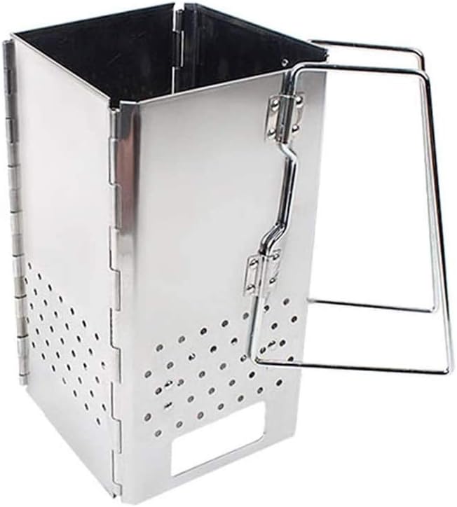 Stainless Steel Portable Charcoal BBQ Grill,Foldable Barbecue Grill for Outdoor