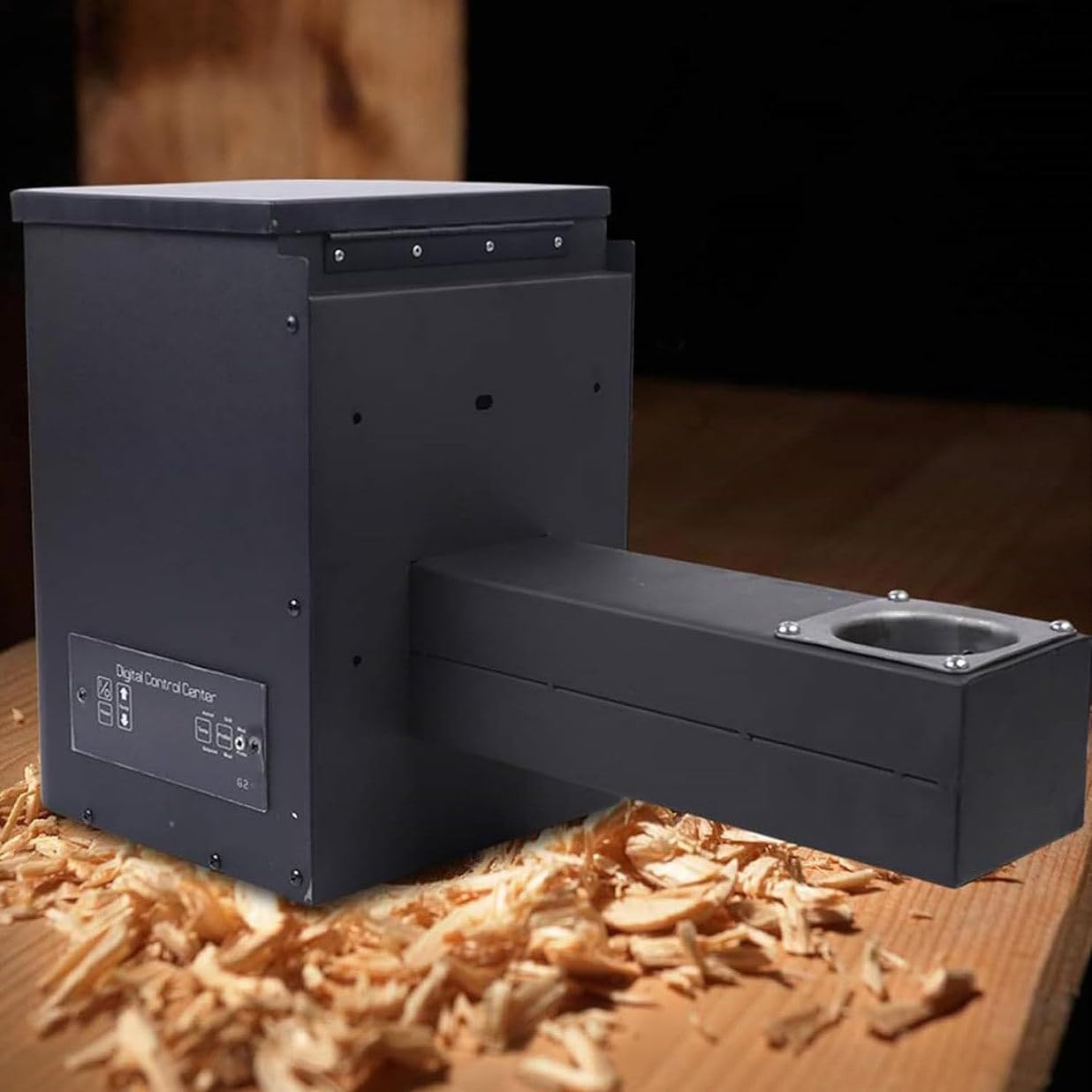 Electric Pellet Smoker, Pellet BBQ Smoker Hopper Assembly Kit, Knob Type Digital Temperature Controller, For Grill, Bake, Roast & Braise