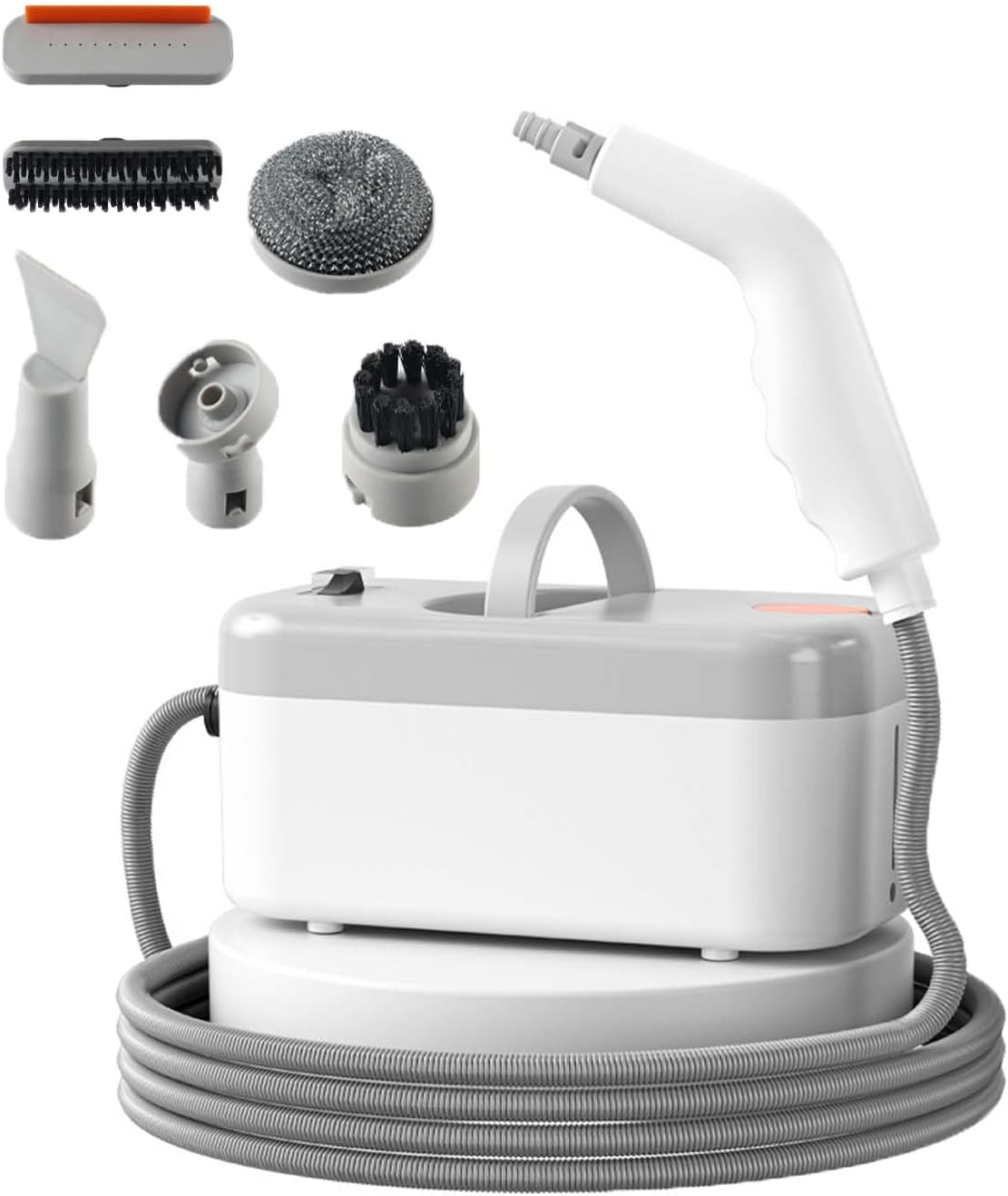 Handheld Steam Cleaner, Portable High Pressure Steamer for Home, Kitchen, Bathroom, Car Detailing, Tile Floors, Upholstery Cleaning, 29oz Tank, Includes 6 Accessories