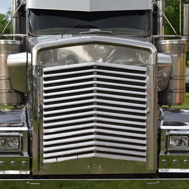 Generic For Kenworth W900L Angled Louvered Grill With 16 Bars