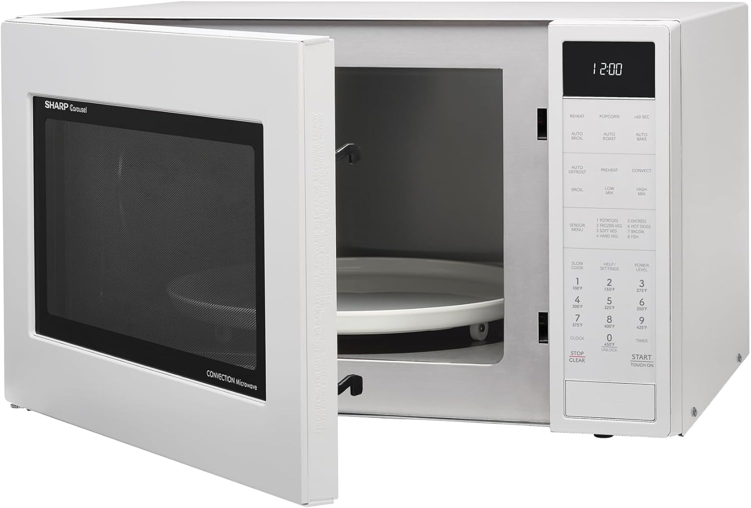 SHARP SMC1585KW Convection Countertop Microwave Oven with Removeable 15.4