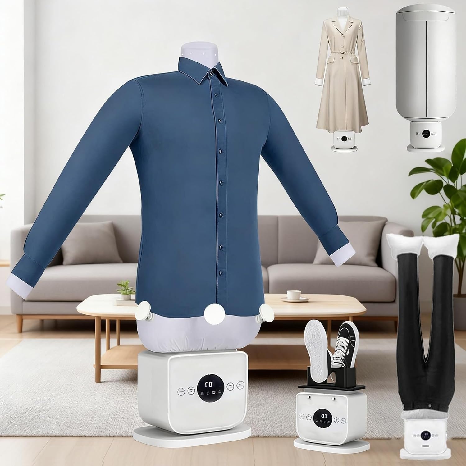 Automatic Hot Air Dryer & Iron Clothes Dryer and Hands Free Wrinkle Remover Apartment Dorm Room Essentials