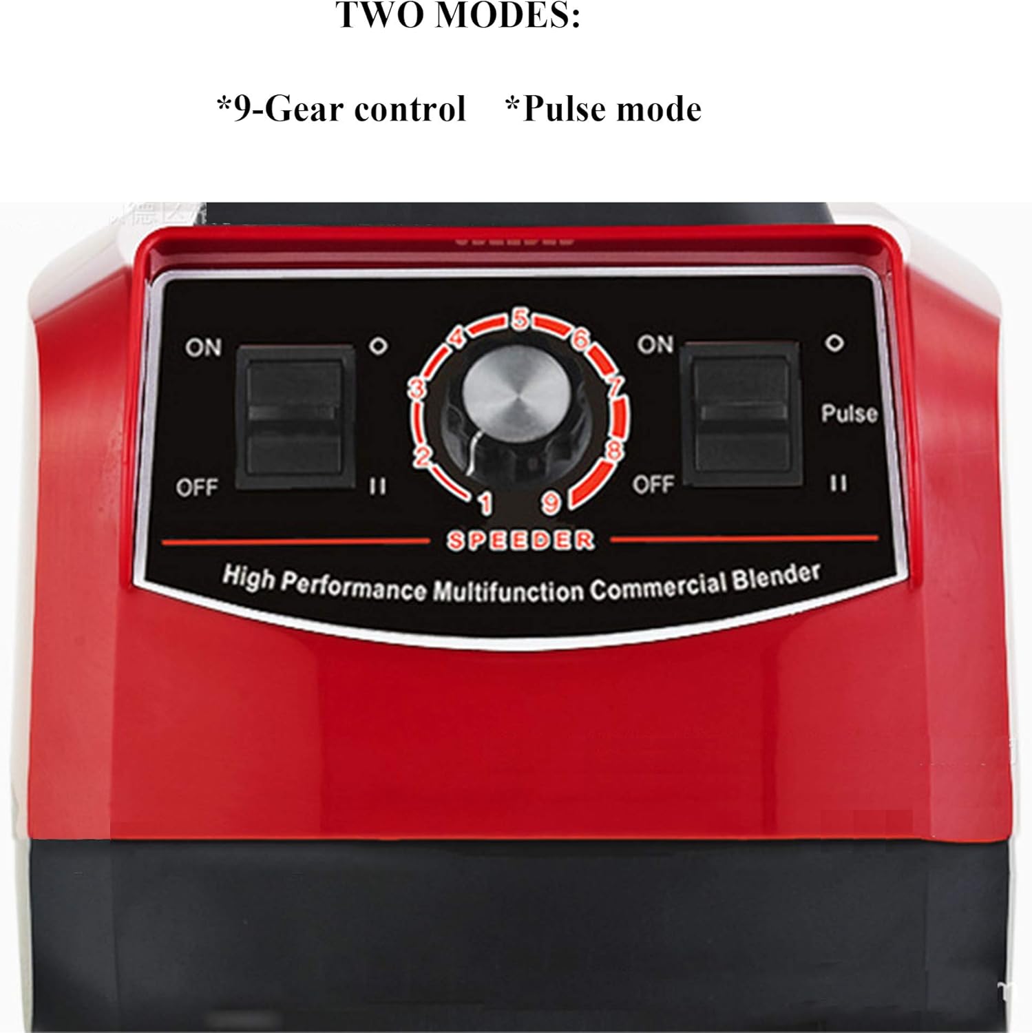 Huanyu Professional Countertop Blender 100 oz Variable Speed & Pulse Feature for Fruit Smoothie Ice Soy Milk Hot Soups Frozen Desserts Crush Mix Home Commercial 2200W G5500 (110V US Plug, Red)