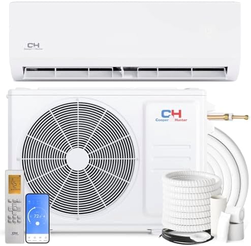 Cooper & Hunter Olivia Series, 12,000 BTU, 230V, 23.10 SEER2, Single Zone Mini Split AC/Heating Ductless Inverter System, Including Installation kit