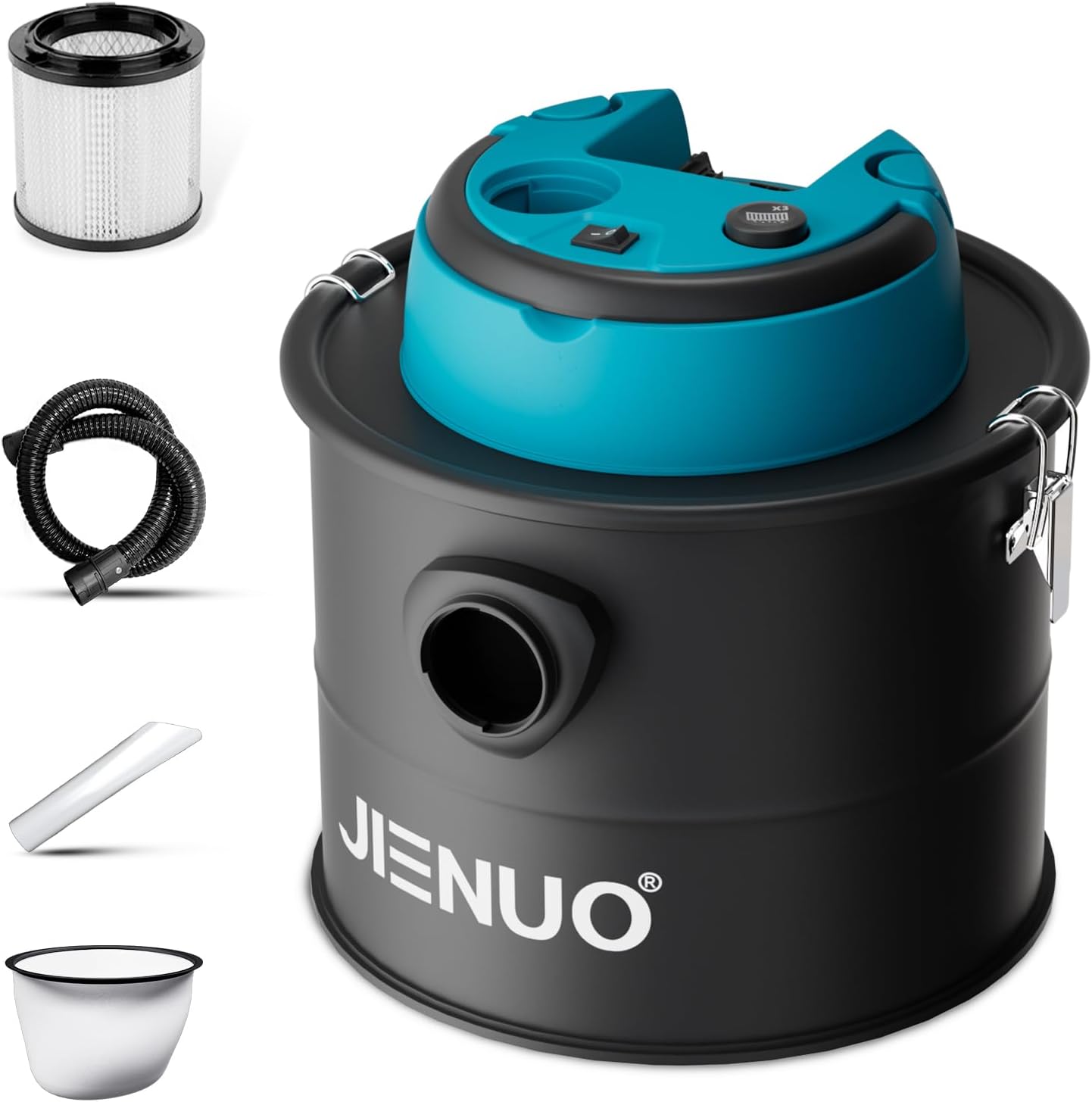 Cordless Ash Vacuum Cleaner Compatible with Makita 18V Battery, 4 Gallon Portable Ash Vac with Filter Clean, Blow Function for Pellet Stoves, Fireplaces, and BBQ Grills(Battery is not Included)