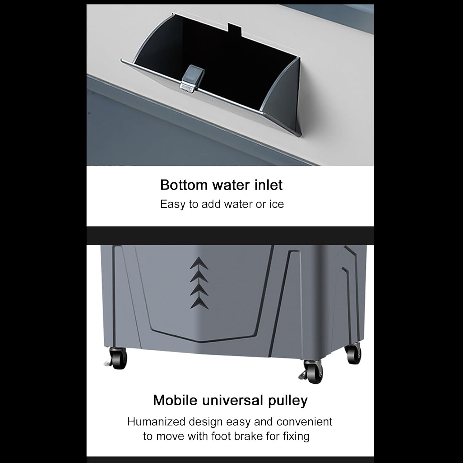 Portable Air Conditioners, Evaporative Air Cooler, 3-IN-1 Portable AC, 12 Hours Timer, 3 Wind Speeds, Double Water Tank, for Outdoor Indoor Use(110cm/43.3in)