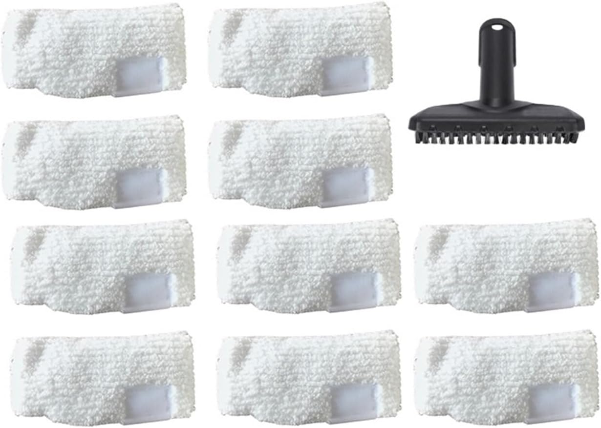 Microfiber Mop Cloth,Compatible For Karcher Easyfix SC2 SC3 SC4 SC5 CTK10 CTK20 Handheld Magic Steam Brush Vacuum Cleaner Spare Parts(11 pcs)