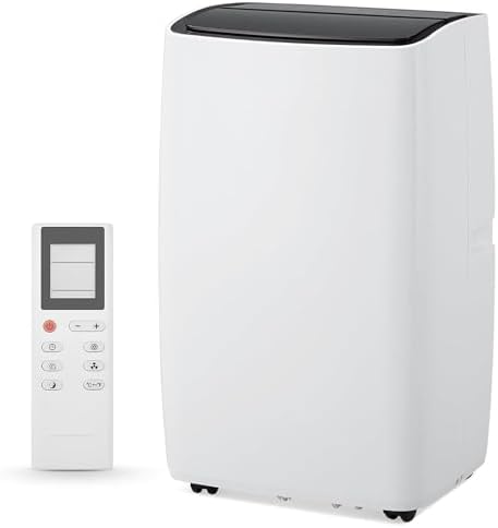 12000 BTU Portable Air Conditioner for 450-550 Sq Ft 3-In-1 AC Unit with Cooling/Dehumidifier/Fan Modes, Remote, 24H Timer & Installation Kit for Home/Office/Dorm
