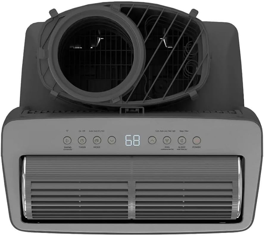 Midea DUO 10,000 BTU SACC Smart Inverter Portable Air Conditioner, Grey MAP12S1TGR-S