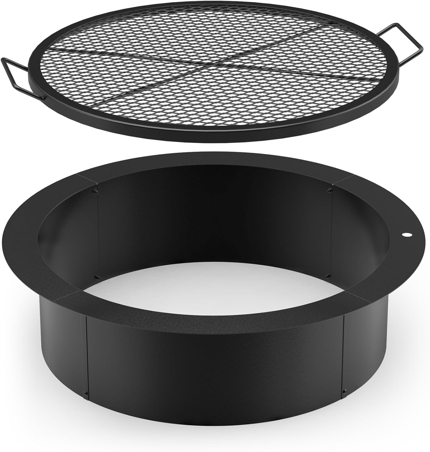 30 Inch X-Marks Grill Cooking Grate with Fire Pit Ring