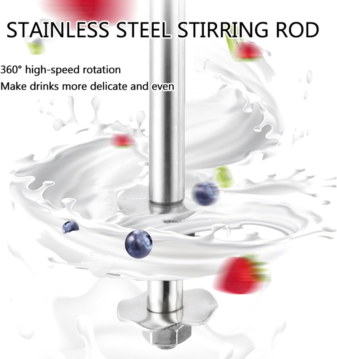 180W Milkshake Maker, 18000RPM Electric Juice Blender with Cup, Heavy-Duty Stainless Steel Drink Mixer Smoothie Machine for Milk Tea Shop, Home, Commercial