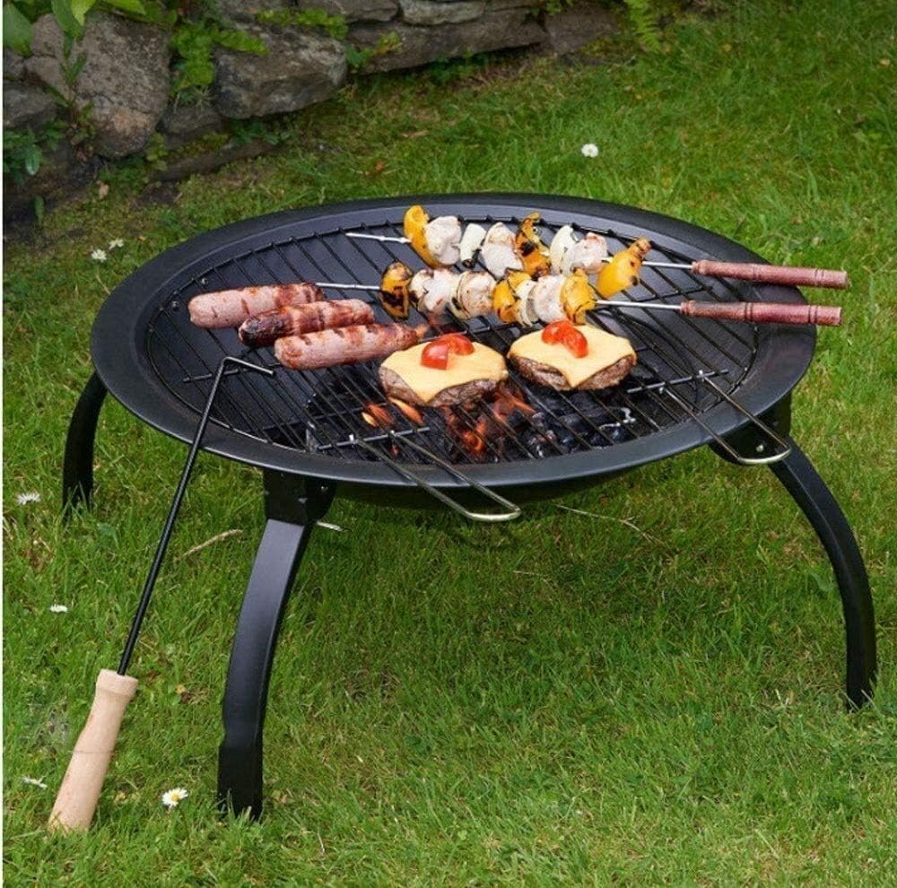 Fire Pit Fire Pits Outdoor Wood Burning Outdoor Fire Pit, Portable Heater 56Cm Diameter BBQ Firepit Bowl