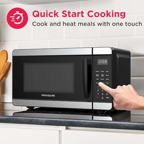 Compact 0.7 Cu. Ft. Stainless Steel Countertop Microwave Oven - Perfect for Small Spaces