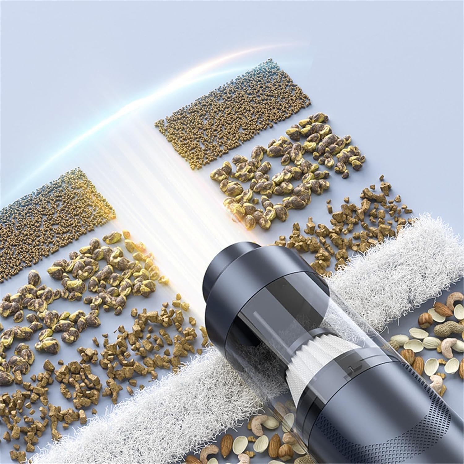 New V-15Pro Car Vacuum, 19000pa Powerful Handheld Cordless Car Vacuum, Suction, Blowing, Inflatable, Brushing, Lighting 5 in 1, Multifunctional Portable Vacuums for Home (Black)