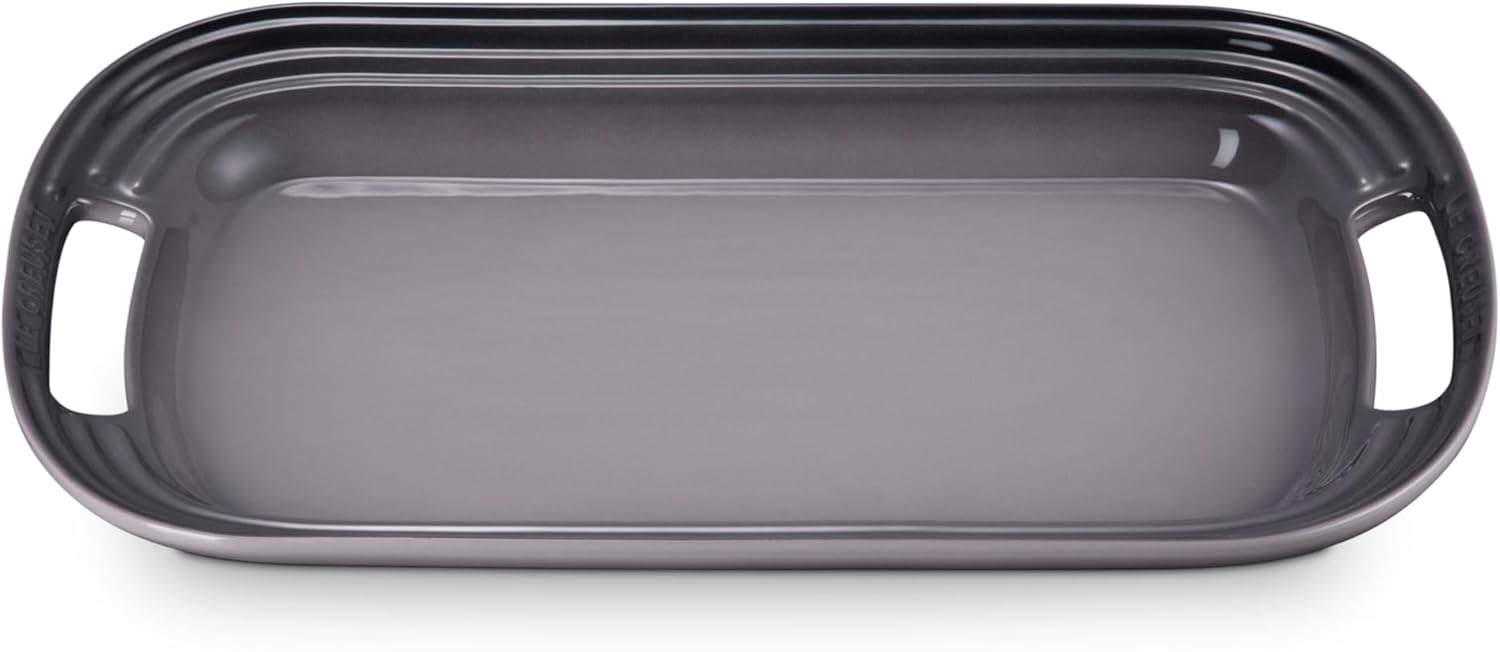 Le Creuset Stoneware Serving Platter, 14 in., Oyster