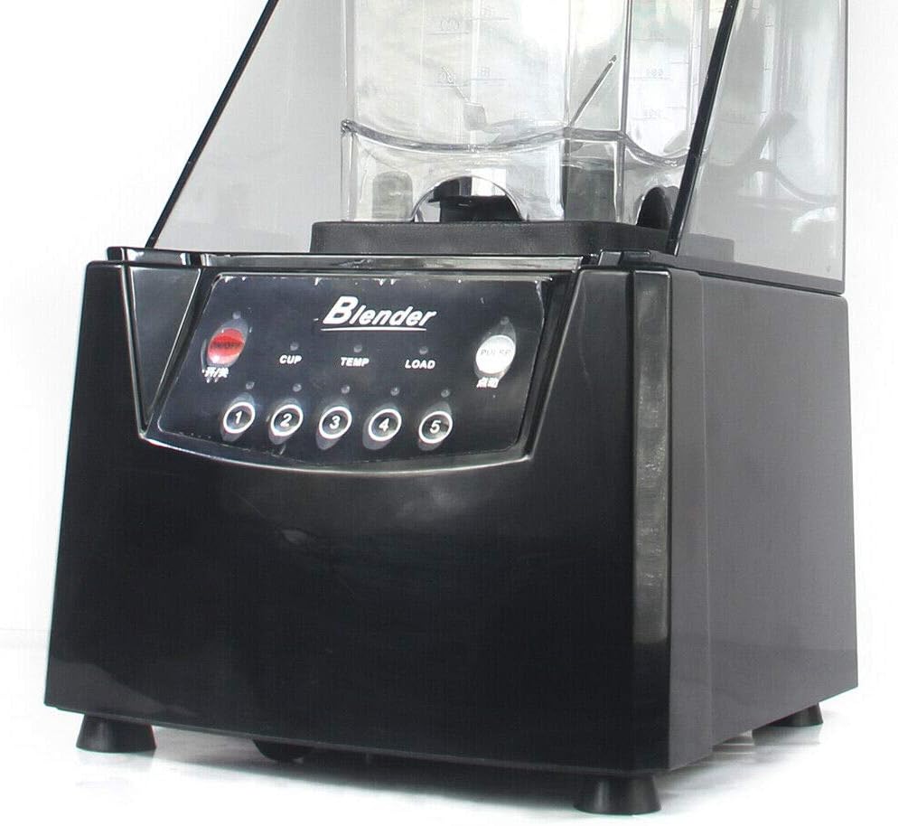 Electric Smoothie Blender, 110V 2600W 1.8L Commercial Soundproof Cover Blender Ice Crusher Fruit Juicer Smoothie with Shield Quiet Sound Enclosure
