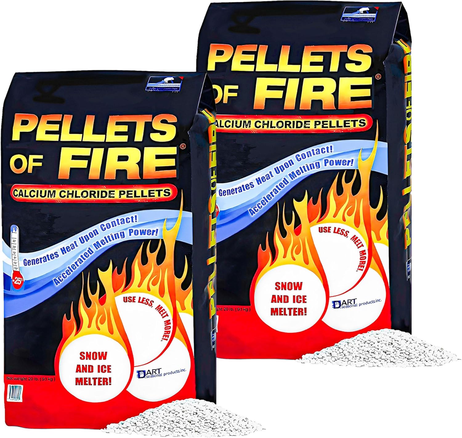 Snow Joe 2 Pack Snow & Ice Melter, Heat-Generating Pellets, Non-Staining Melt, 20 Lb Bag - Fast-Acting Ice Remover for Driveway, Concrete, Sidewalk, and Outdoor Spaces, CP20