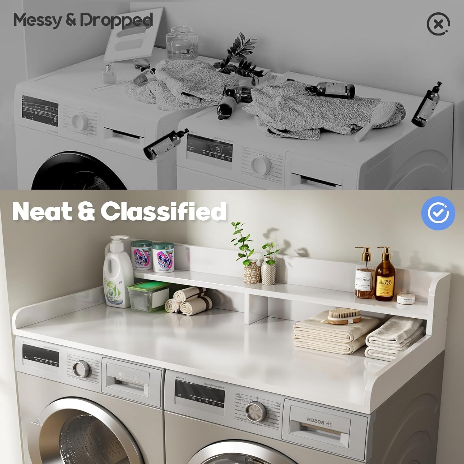 2-Tier Washer and Dryer Countertop with 2.75