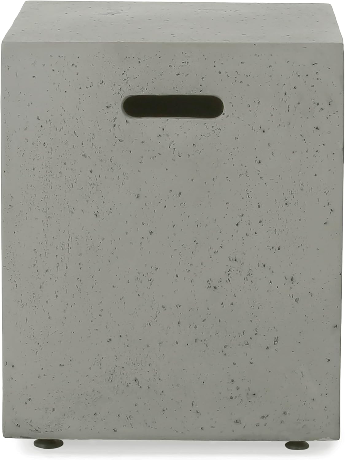 Propane Tank Cover Table for Fire Pits, 20 LB MGO Propane Tank Holder with Side Handles, Outdoor Tank Storage Side Table for Patio, Gas Griddle, Light Gray