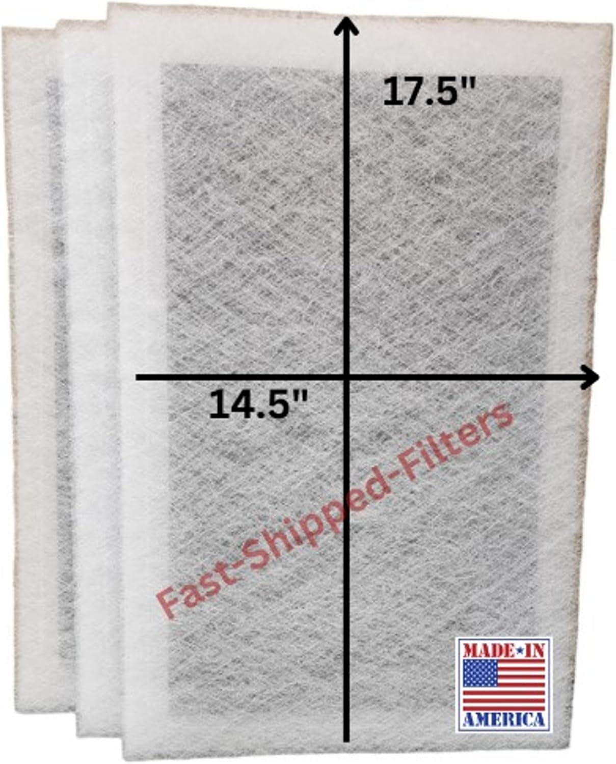 Fast-Shipped-Filters 3 Pack 16x20 Replacement Filter Pads Compatible with Pristine Air Cleaner 16x20 Refill White