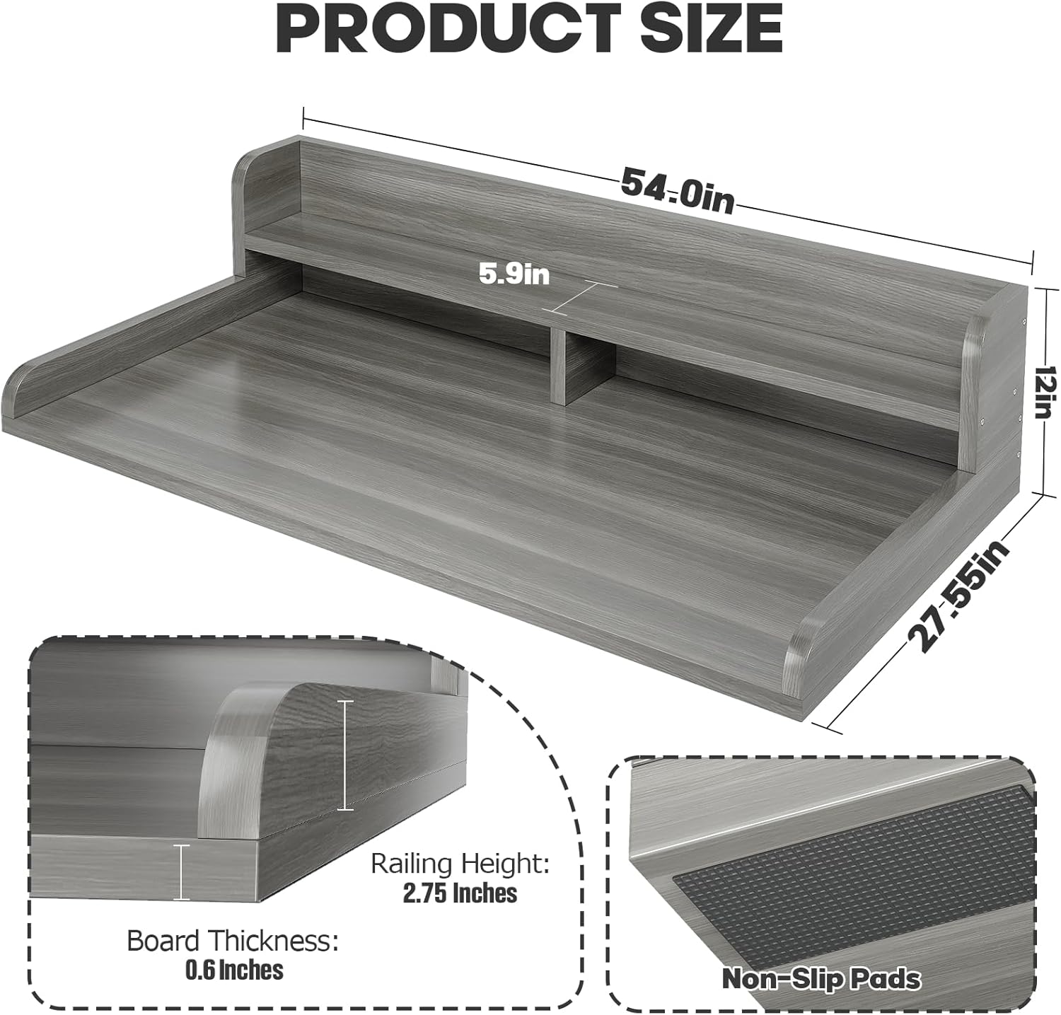 2-Tier Washer Dryer Countertop with 2.75